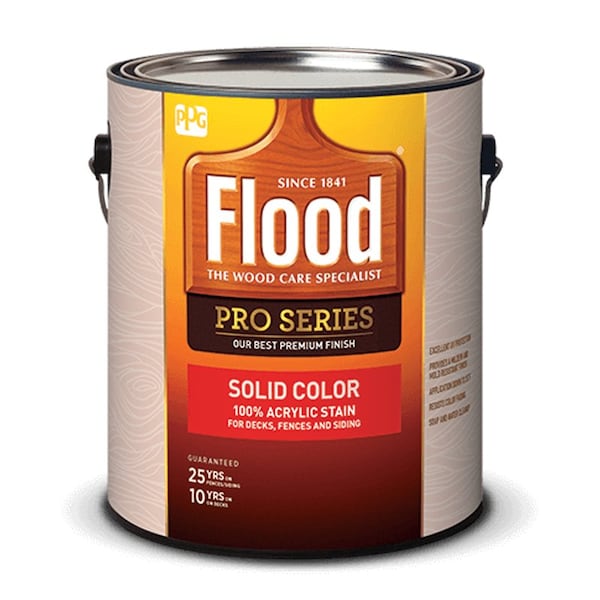 Sikkens Flood Pro Series Solid Satin Navajo Red Acrylic Wood Stain 1 gal FLD82501 - main